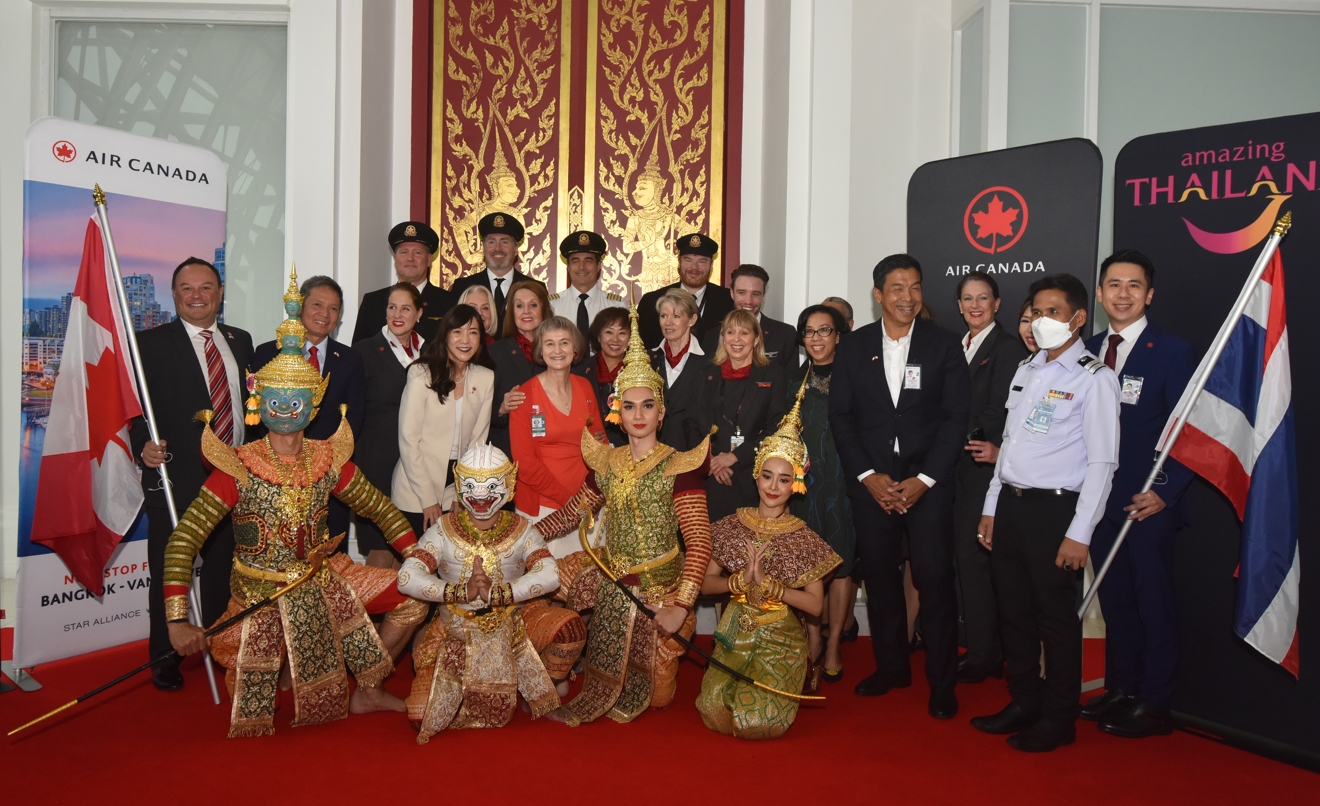ททท. ต้อนรับเที่ยวบินปฐมฤกษ์ Air Canada เส้นทางบินตรง “แวนคูเวอร์-กรุงเทพฯ”