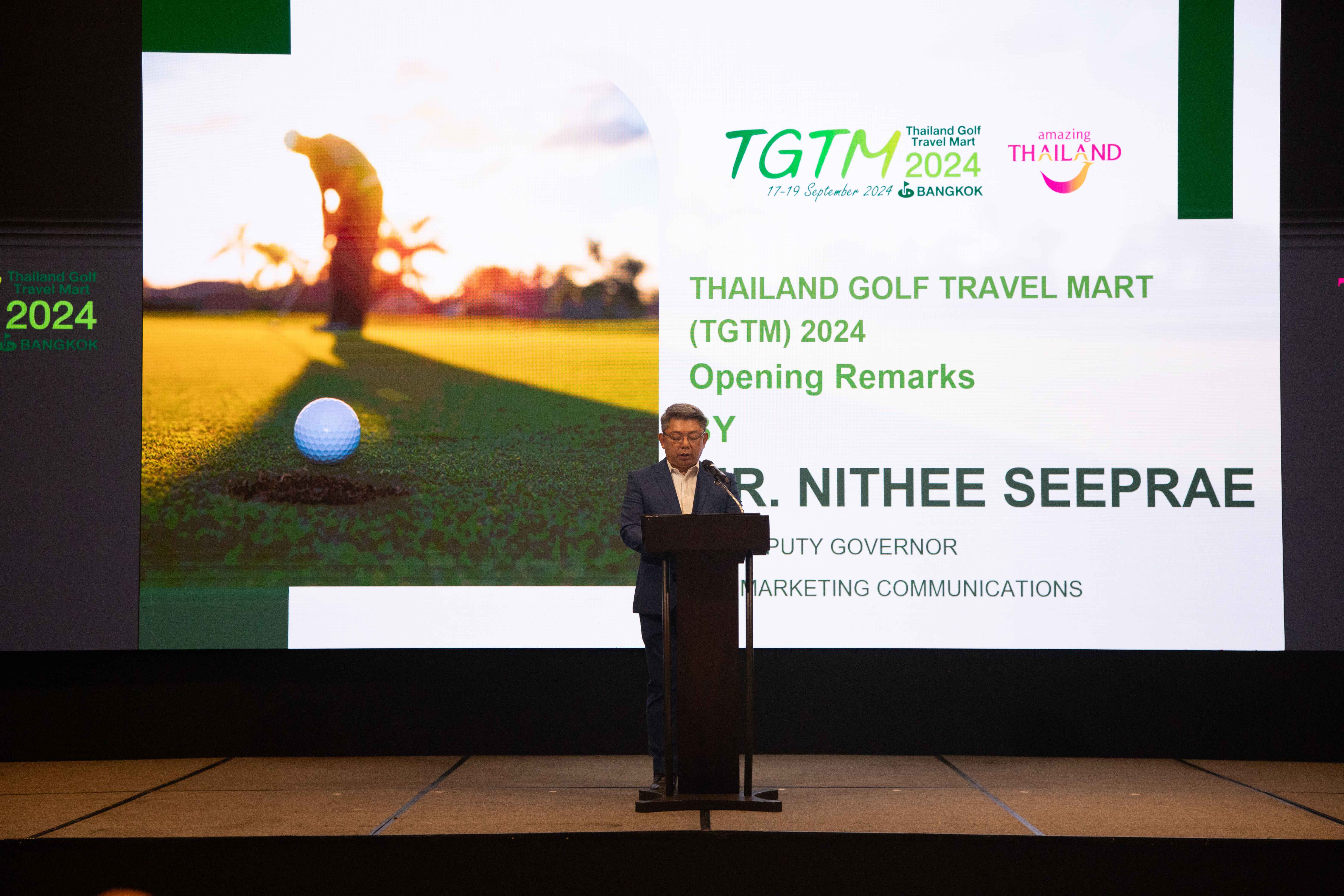 ททท. เปิดเวทีเจรจาธุรกิจในงาน Thailand Golf Travel Mart 2024 ผลักดันภาพลักษณ์ประเทศไทยสู่จุดหมายปลายทางการท่องเที่ยวเชิงกีฬาและสุขภาพระดับโลก