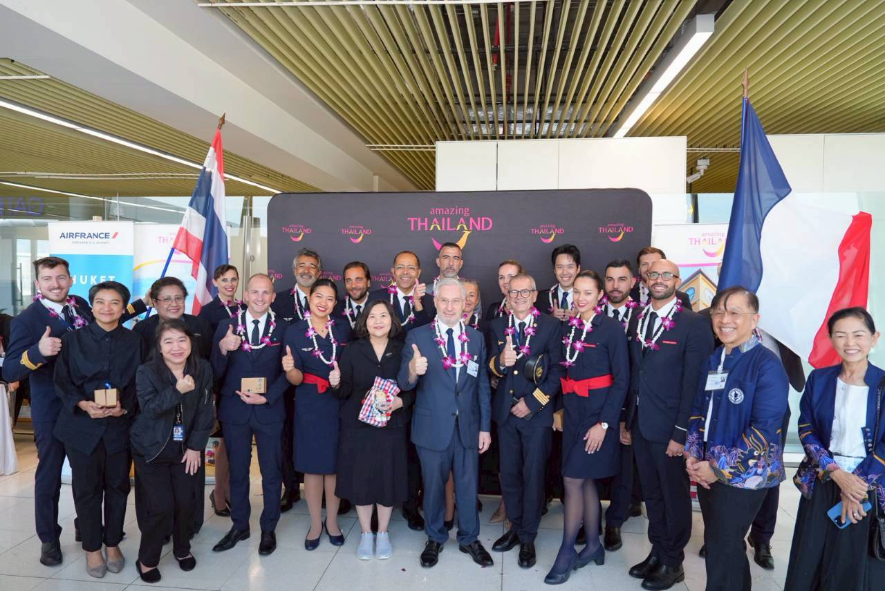 ททท. เดินหน้ากลยุทธ์ Airline Focus ต่อเนื่อง ต้อนรับเที่ยวบินปฐมฤกษ์สายการบิน Air France เปิดประตู สู่ภาคใต้ เส้นทาง “กรุงปารีส – ภูเก็ต” ดึงนักท่องเที่ยวคุณภาพจากตลาดฝรั่งเศส